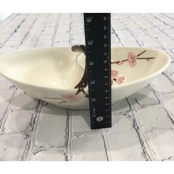 Vintage Metlox Pottery Poppytrail  Peach Blossom Divided Serving Dish. - Picture 8 of 8